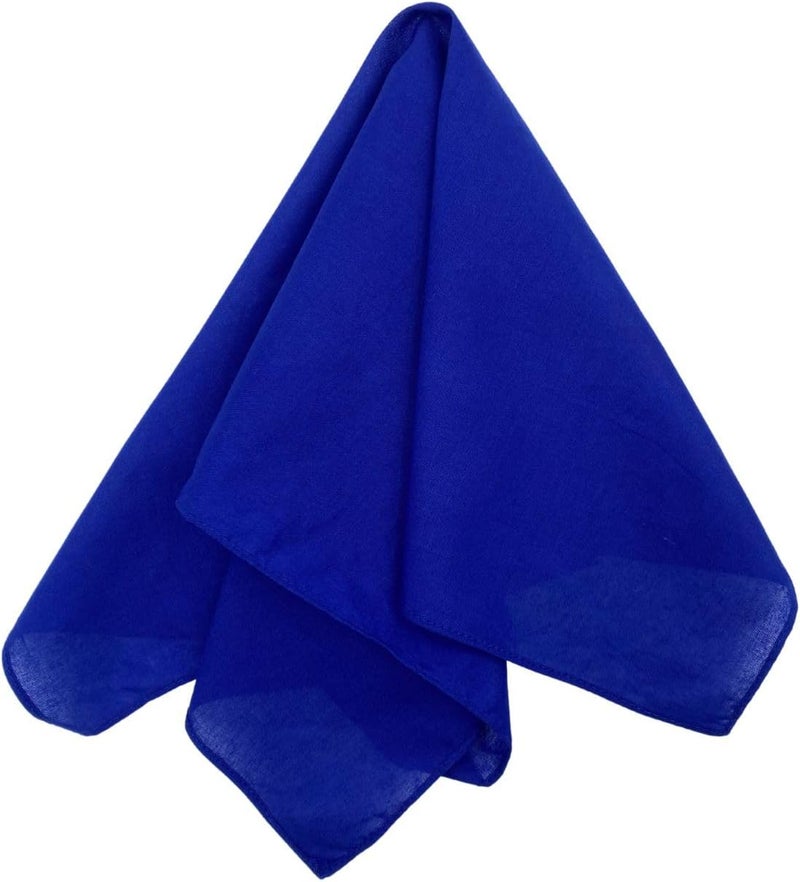 MD Style باندانا بلون صلب 100% قطن للرجال والنساء 22" × 22" منديل رأس وشال - Image 4